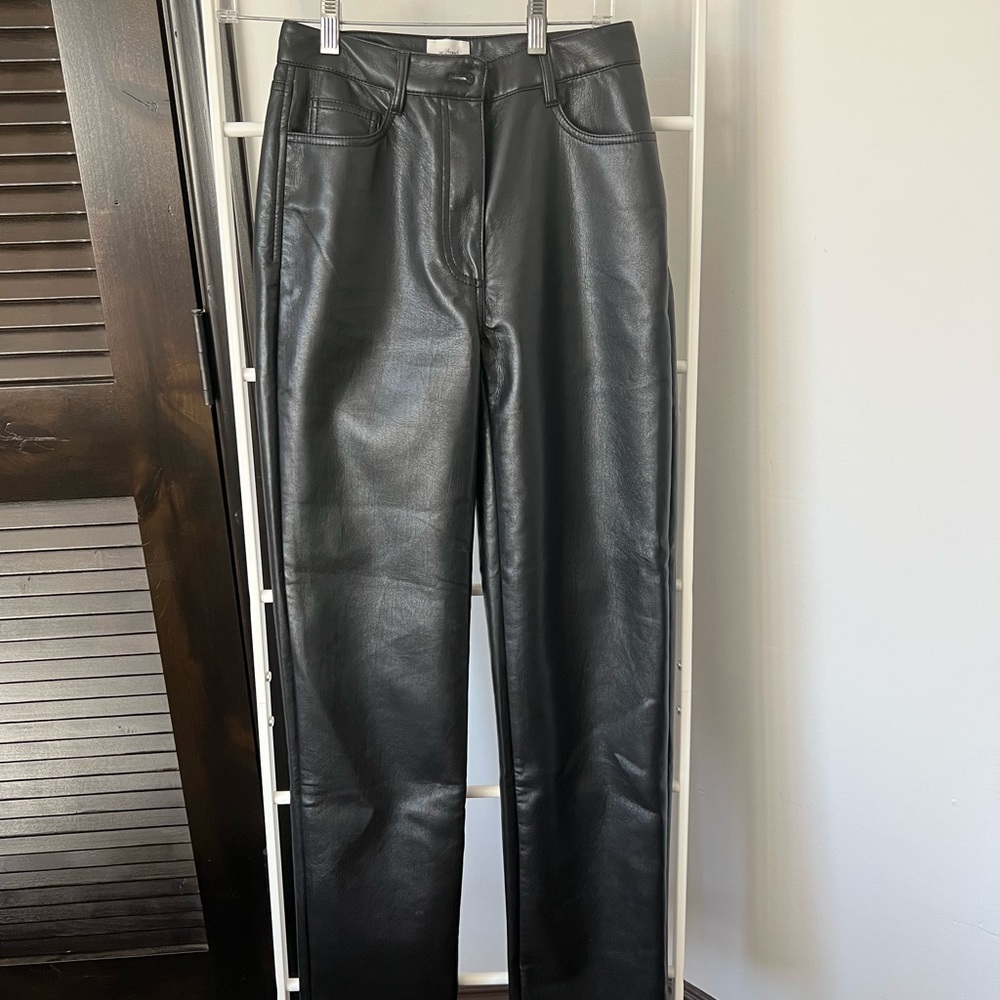 Aritzia Wilfred Melina Pant Vegan Leather Size 2 W